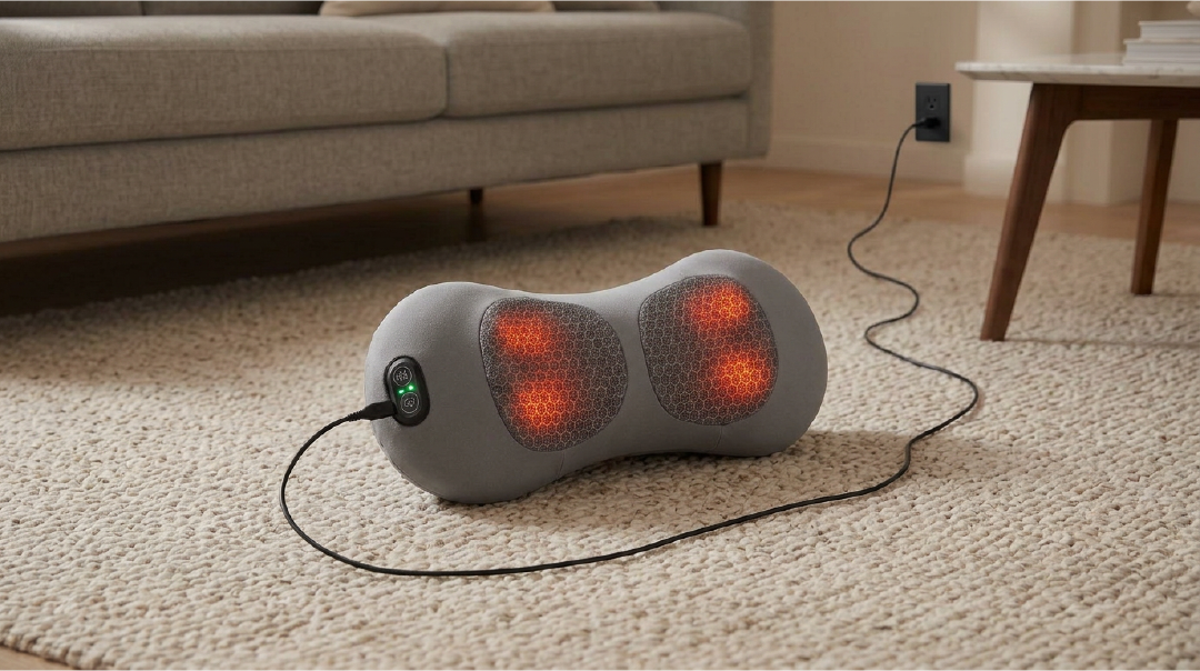 Plug in and position the Alio Back Massager